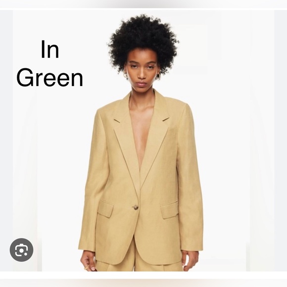 Wilfred “generation” linen blazer in green - med - Picture 2 of 16
